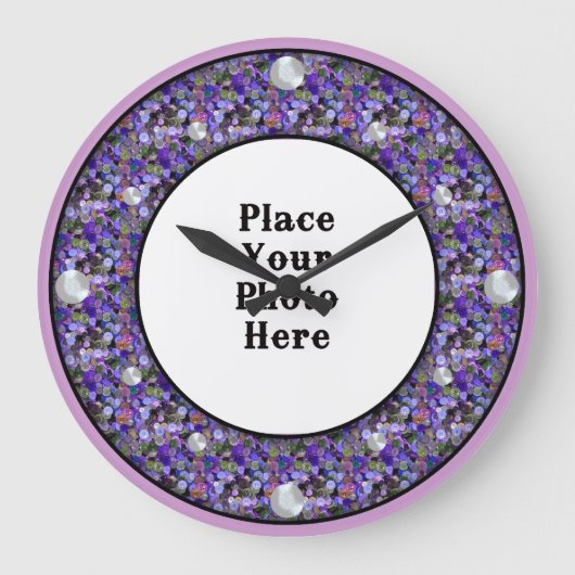 Die Tasten rahmen Ihr Foto an der Wand Große Wanduhr (Vorderseite)