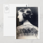 Die tätowierte Flapperin - liebt einander Postkarte (Vorne/Hinten)