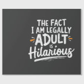 Die Tatsache, dass ich ein Erwachsener bin, ist un Geschenkpapier (Flach)