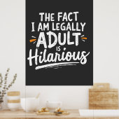 Die Tatsache, dass ich ein Erwachsener bin, ist un Poster (Küche)