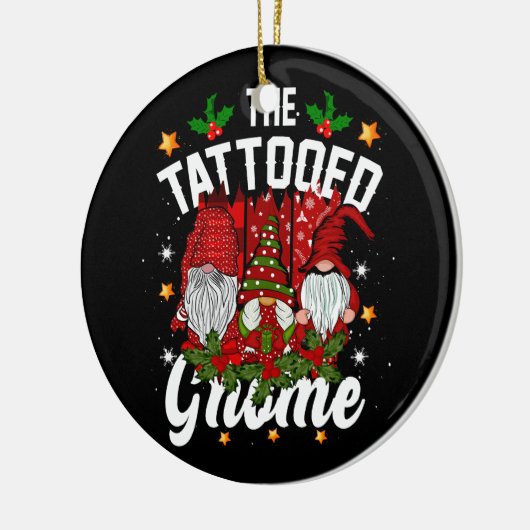 Die Tattooed Gnome Squad Matching Family Weihnacht Keramik Ornament (Links)