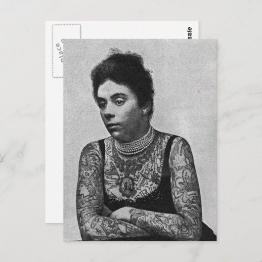 Die Tattooed Mrs. Williams Postkarte (Vorne/Hinten)