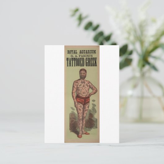 Die Tattooen Griechen Postkarte (Stehend Vorderseite)