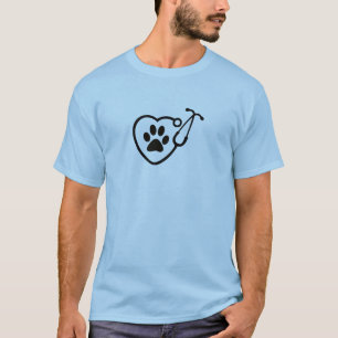 Die Tatzen-Druck-Stethoskop-T - Shirt der Männer