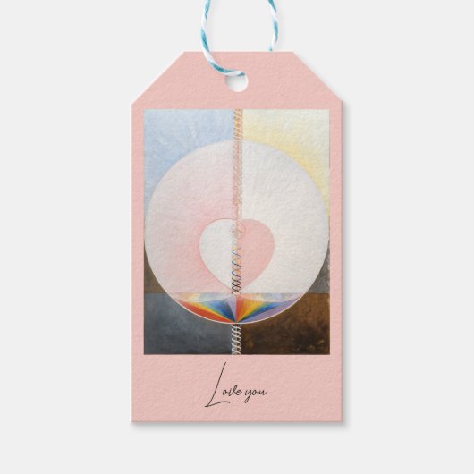 Die Taube, Nr. 1, Hilma af Klint, Liebe Sie Geschenkanhänger (Vorderseite)