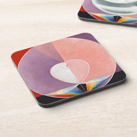 Die Taube, Nr. 2 von Hilma af Klint Getränkeuntersetzer (Linke Seite)