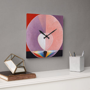 Die Taube, Nr. 2 von Hilma af Klint Quadratische Wanduhr