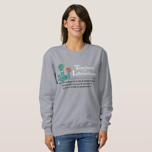 Die Taubenlehrer und Librarianer - Grau der Frauen Sweatshirt (Vorne ganz)