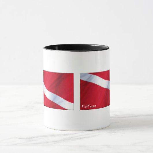 Die Tauchen-Flaggen-Sammlung Tasse (Zentrum)