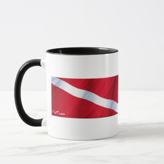 Die Tauchen-Flaggen-Sammlung Tasse (Links)