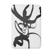 Die Taucher: Abstrakt Schwarz und Weiß Badematte (Vorderseite Vertikal)