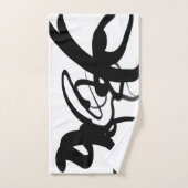 Die Taucher: Abstrakt Schwarz und Weiß Badhandtuch Set (Handtuch)