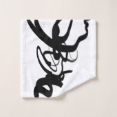 Die Taucher: Abstrakt Schwarz und Weiß Badhandtuch Set (Waschlappen)