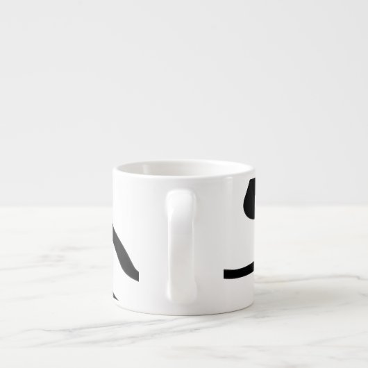 Die Taucher: Abstrakt Schwarz und Weiß Espressotasse (Rückseite)