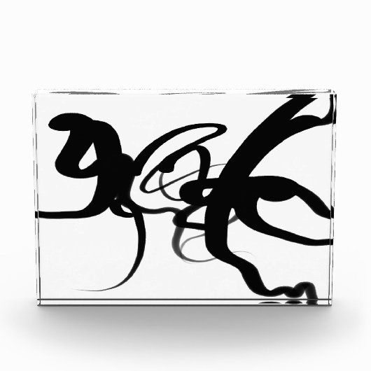 Die Taucher: Abstrakt Schwarz und Weiß Fotoblock (Vorderseite)