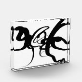 Die Taucher: Abstrakt Schwarz und Weiß Fotoblock (Links)