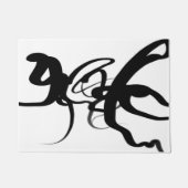 Die Taucher: Abstrakt Schwarz und Weiß Fußmatte (Vorderseite)