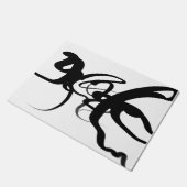 Die Taucher: Abstrakt Schwarz und Weiß Fußmatte (Schrägansicht)