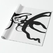 Die Taucher: Abstrakt Schwarz und Weiß Geschenkpapier (Ungerollt)