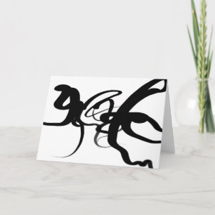 Die Taucher: Abstrakt Schwarz und Weiß Karte