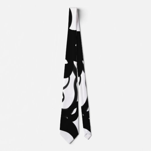 Die Taucher: Abstrakt Schwarz und Weiß Krawatte (Vorderseite)