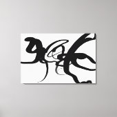 Die Taucher: Abstrakt Schwarz und Weiß Leinwanddruck (Vorderseite)