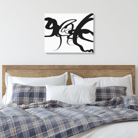 Die Taucher: Abstrakt Schwarz und Weiß Leinwanddruck (Insitu (Schlafzimmer))