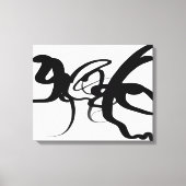 Die Taucher: Abstrakt Schwarz und Weiß Leinwanddruck (Vorderseite)