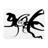 Die Taucher: Abstrakt Schwarz und Weiß Magnet (Horizontal)