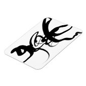 Die Taucher: Abstrakt Schwarz und Weiß Magnet (Linke Seite)