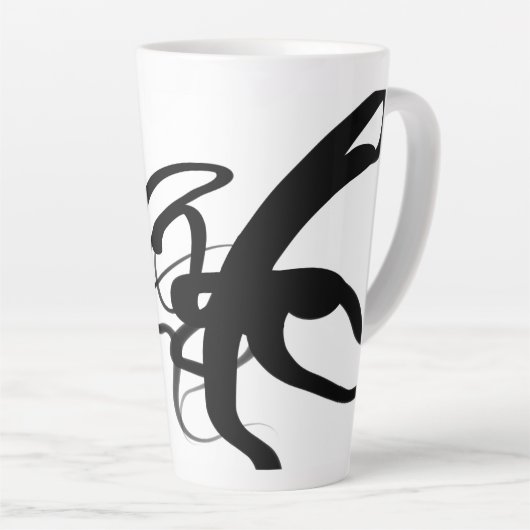 Die Taucher: Abstrakt Schwarz und Weiß Milchtasse (Rechte Ecke)