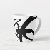 Die Taucher: Abstrakt Schwarz und Weiß Milchtasse (Rechte Ecke)