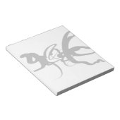 Die Taucher: Abstrakt Schwarz und Weiß Notizblock (angewinkelt)