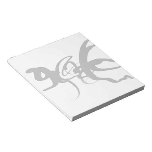 Die Taucher: Abstrakt Schwarz und Weiß Notizblock (angewinkelt)