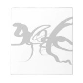 Die Taucher: Abstrakt Schwarz und Weiß Notizblock (Vorderseite)