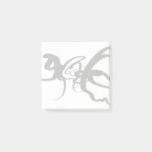 Die Taucher: Abstrakt Schwarz und Weiß Post-it Klebezettel (Vorderseite)