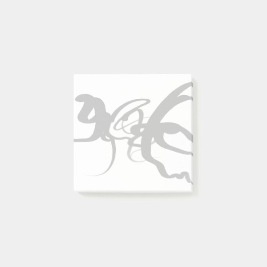 Die Taucher: Abstrakt Schwarz und Weiß Post-it Klebezettel (Vorderseite)