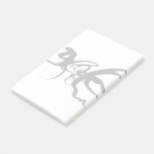 Die Taucher: Abstrakt Schwarz und Weiß Post-it Klebezettel (angewinkelt)