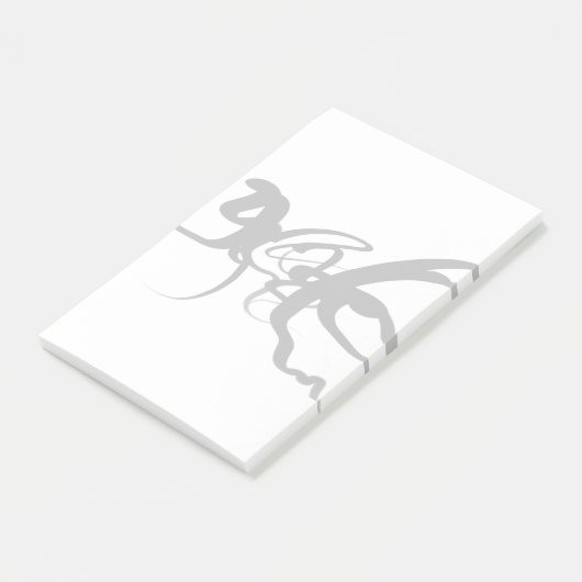 Die Taucher: Abstrakt Schwarz und Weiß Post-it Klebezettel (angewinkelt)