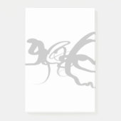 Die Taucher: Abstrakt Schwarz und Weiß Post-it Klebezettel (Vorderseite)