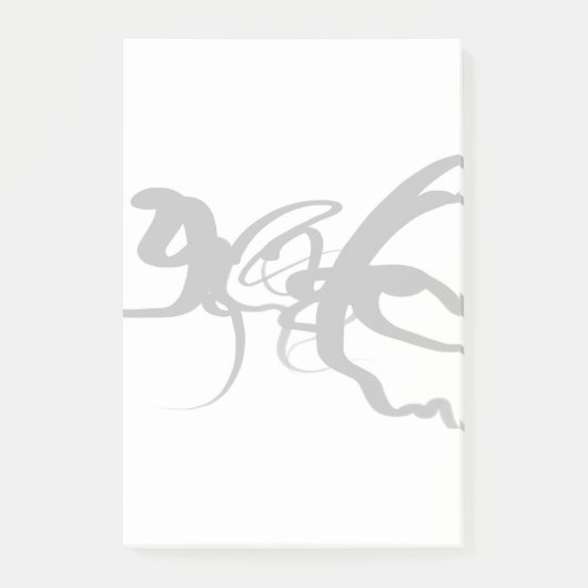 Die Taucher: Abstrakt Schwarz und Weiß Post-it Klebezettel (Vorderseite)