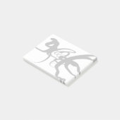 Die Taucher: Abstrakt Schwarz und Weiß Post-it Klebezettel (angewinkelt)