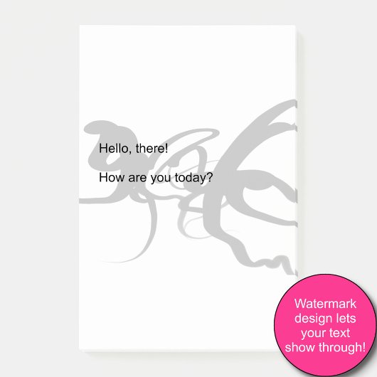 Die Taucher: Abstrakt Schwarz und Weiß Post-it Klebezettel