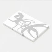 Die Taucher: Abstrakt Schwarz und Weiß Post-it Klebezettel (angewinkelt)