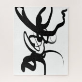 Die Taucher: Abstrakt Schwarz und Weiß Puzzle (Vertikal)