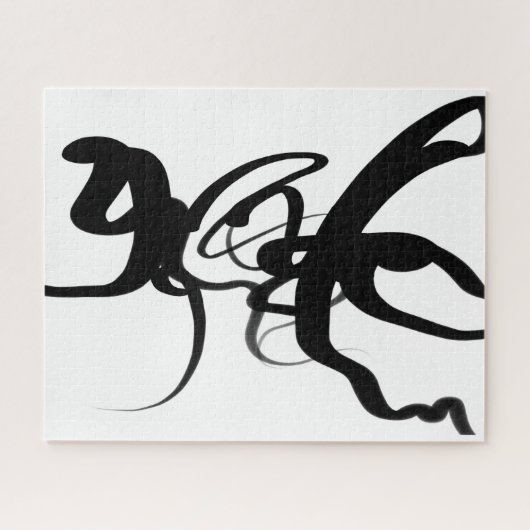 Die Taucher: Abstrakt Schwarz und Weiß Puzzle (Horizontal)