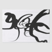 Die Taucher: Abstrakt Schwarz und Weiß Seidenpapier (Vorderseite)