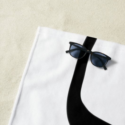 Die Taucher: Abstrakt Schwarz und Weiß Strandtuch (Beispiel)