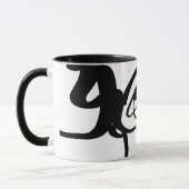 Die Taucher: Abstrakt Schwarz und Weiß Tasse (Links)