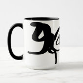 Die Taucher: Abstrakt Schwarz und Weiß Tasse (Links)